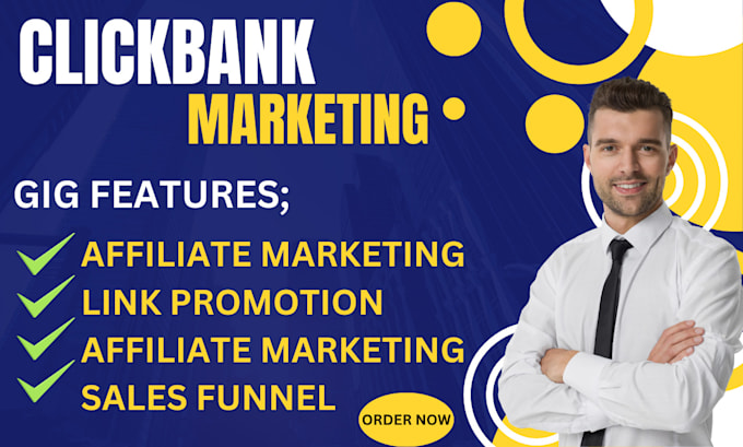 Gig Preview - Clickbank affiliate link promotion, affiliate marketing clickbank link promotion