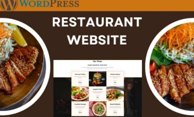 Gig Preview - Create restaurant website, personal chef, food tuck, bakery, catering  website