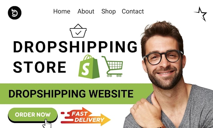 Gig Preview - Build shopify website, dropshipping, shopify store setup, dropshipping store