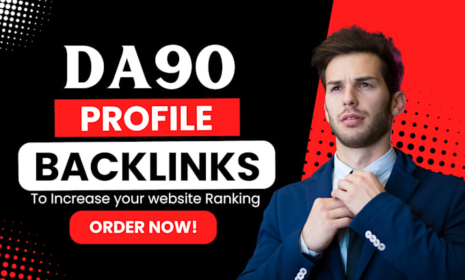 Gig Preview - Build da 90 SEO profile backlinks white hat link building for google ranking