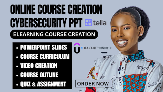 Gig Preview - Write cybersecurity online course content, edit video on tella and do ppt slides