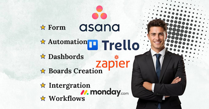 Gig Preview - Integrate zapier with monday clickup airtable close crm stripe, asana manager