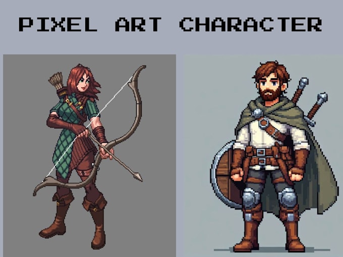 Gig Preview - 8bits 16bits pixel art animation pixel game character sprite sheet rpg maker