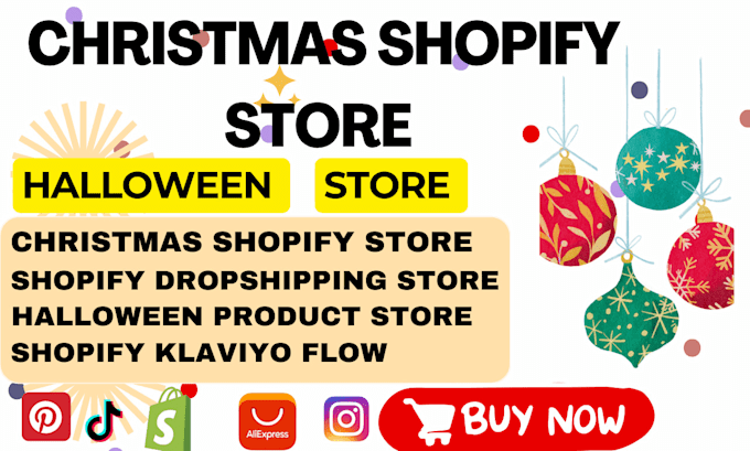 Gig Preview - Do shopify christmas black friday, halloween, shopify dropshipping, tiktok shop