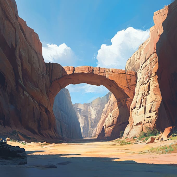 Gig Preview - Design an awesome environment concept art illustration