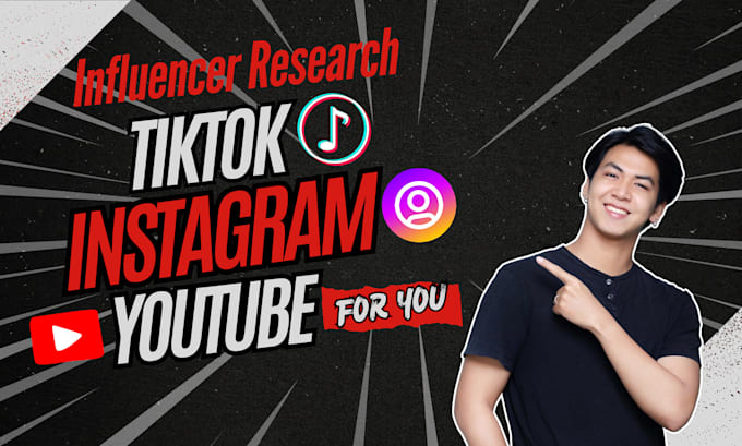 Gig Preview - Perform influencer research to find top instagram and tiktok influencers