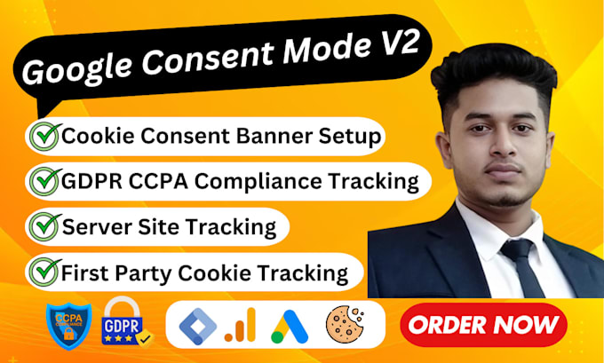 Gig Preview - Integrate google consent mode v2 with cookie consent banner with GTM