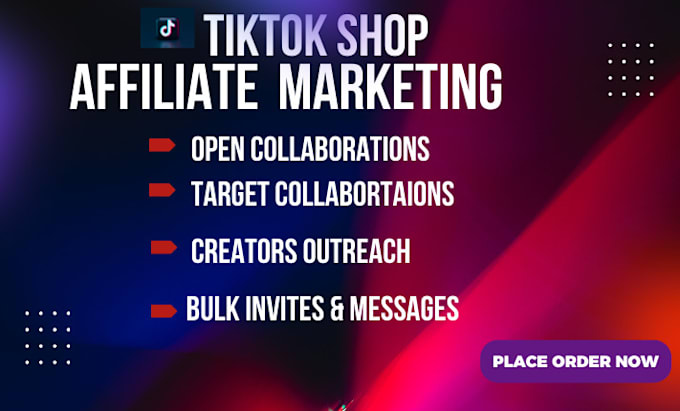 Gig Preview - Help you in tiktok shop affiliate marketing