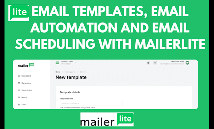 Gig Preview - Create email templates email automation email scheduling with mailerlite