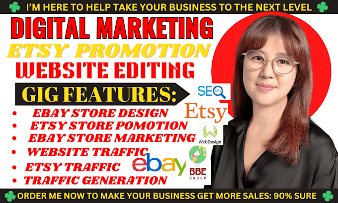 Gig Preview - Increase organic website traffic etsy store etsy shop promotion ebay promotion