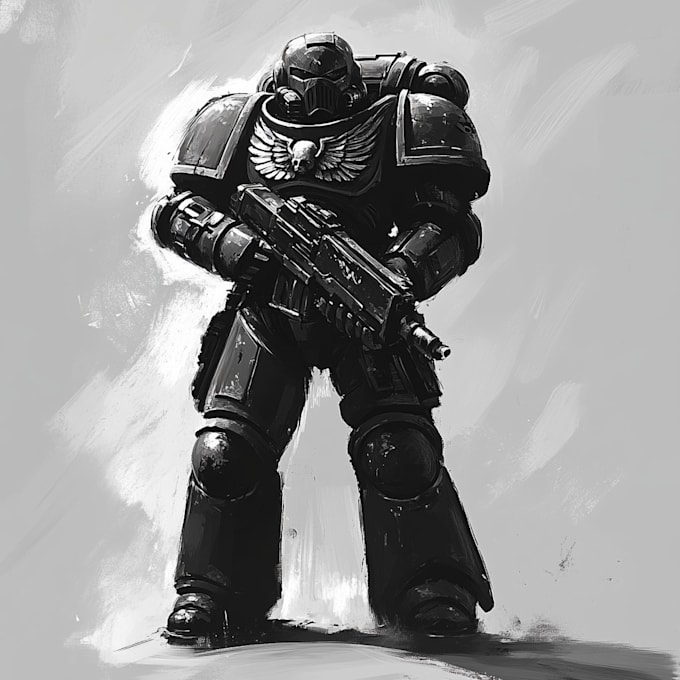 Gig Preview - Make a stunning warhammer 40k character art