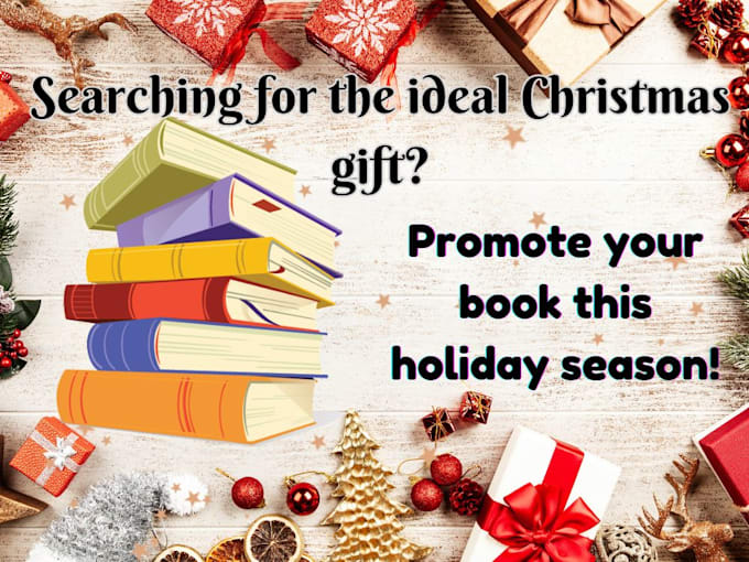 Gig Preview - Create festive christmas greeting cards to promote your book