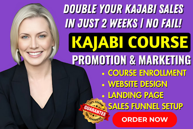 Gig Preview - Boost kajabi online course promotion, health and fitness online course marketing