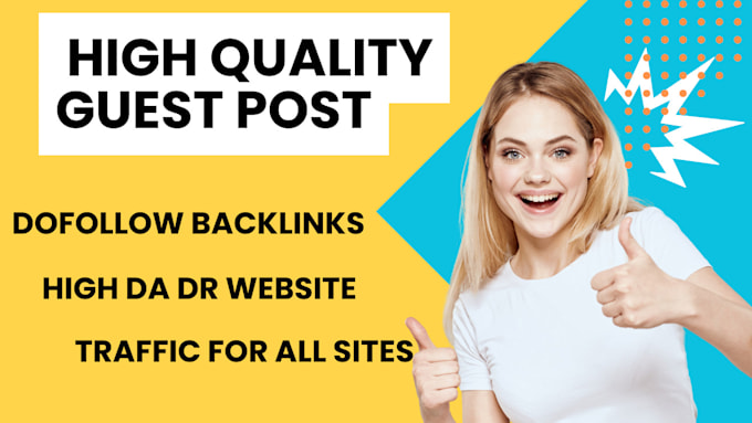 Gig Preview - Rank your site with premium guest posts, white hat SEO, high authority links