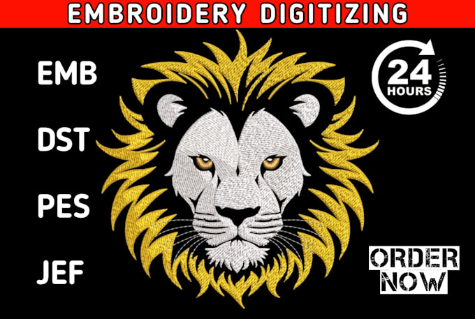 Gig Preview - Digitize image for embroidery digitizing logo, embroidery patch design into dst