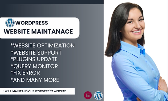 Gig Preview - Provide wordpress website monthly maintenance and monitor it as website manager