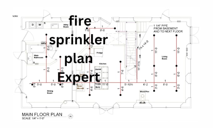 Gig Preview - Do fire sprinkler, plumbing layout drawings and calculations