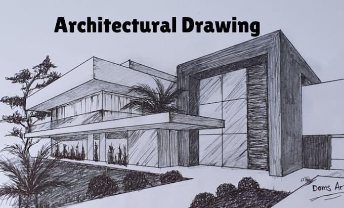 Bestseller - sketch architecture hand drawing, 2d floor plan, autocad, blueprint, elevation