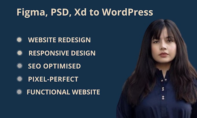 Gig Preview - Convert figma, PSD, and ai to wordpress website design by elementor pro