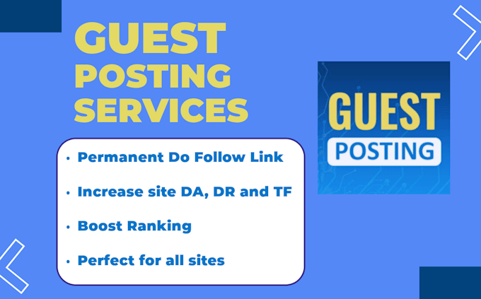 Gig Preview - Publish guest post with do follow SEO backlinks