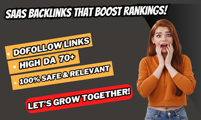 Gig Preview - Premium saas backlinks high da guest posts