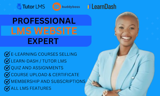 Gig Preview - Build wordpress lms website using learnpress, learndash, tutor lms and wplms