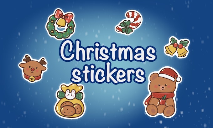 Gig Preview - Create cute and simple christmas sticker pack