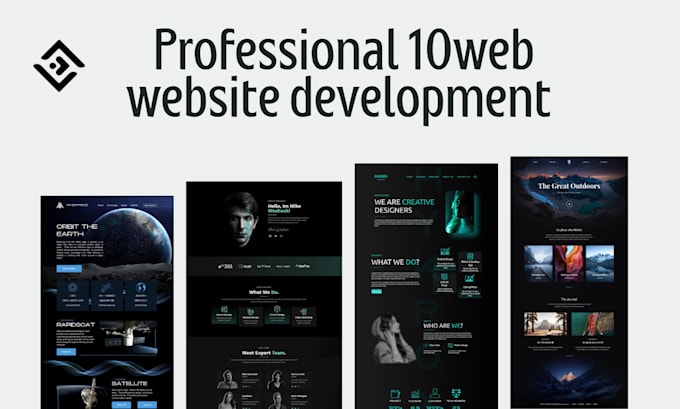 Gig Preview - A beautiful professional website for you on 10 web