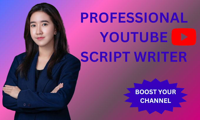 Gig Preview - Be your professional youtube video script writer