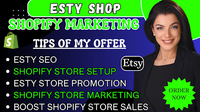 Gig Preview - Rank esty shop, etsy shop SEO, esty pinterest marketing, shopify marketing