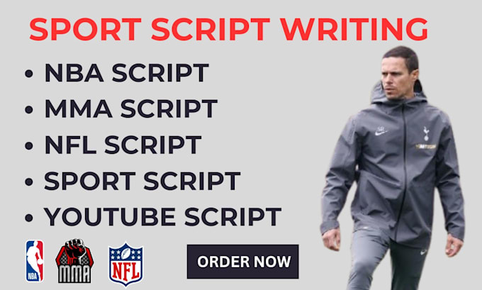 Gig Preview - Write engaging nba mma nfl soccer youtube script or article as content writer