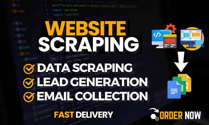 Gig Preview - Do website data scraping, data scraper, data extraction, mining from any website