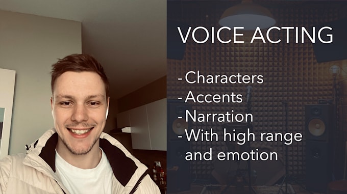 Gig Preview - Voice a high range of voice types, accents and characters