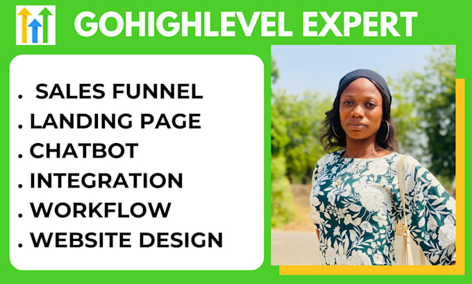 Gig Preview - Gohighlevel sales funnel workflow automation integration landing page