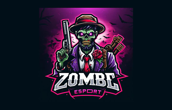 Gig Preview - Create a unique zombie mascot logo for you in one day