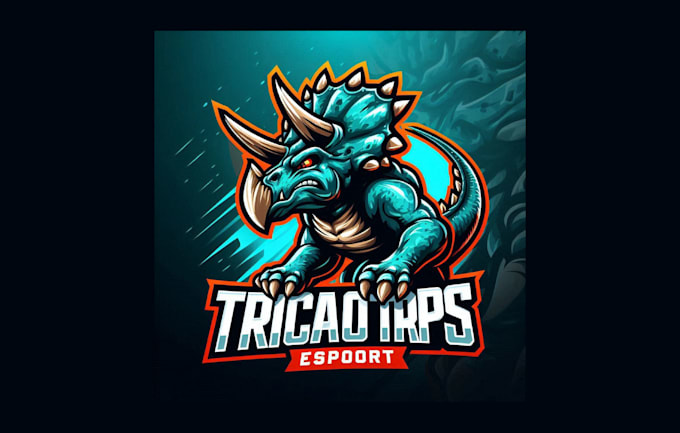 Gig Preview - Design a triceratops mascot logo with creative concepts