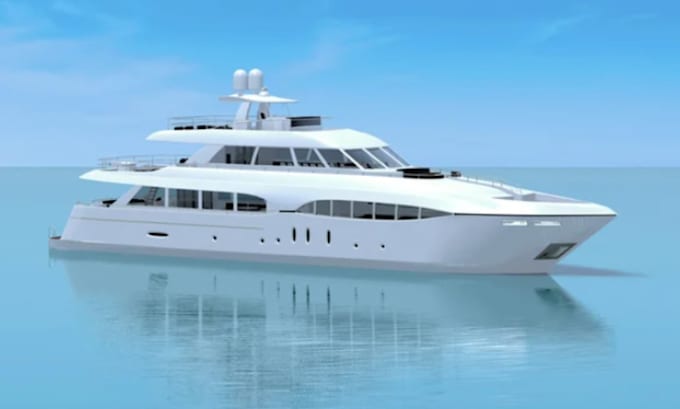 Gig Preview - Model 3d ship, realistic 3d yatch, sailing boat, 3d ship rendering and animation