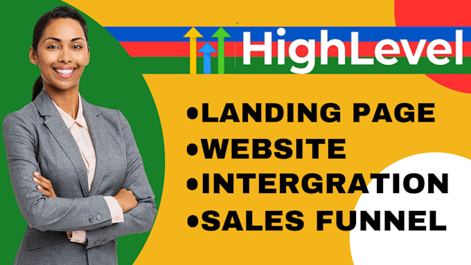 Gig Preview - Gohighlevel landing page, go high level sales funnel, ghl website expert