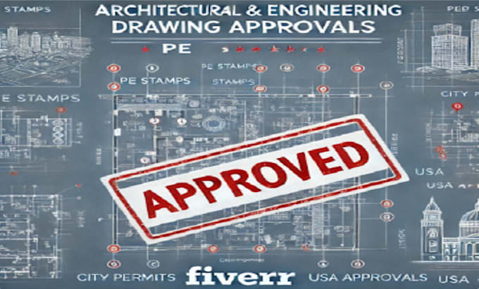 Gig Preview - Stamp,  and approve architectural and engineering drawings for USA city permit