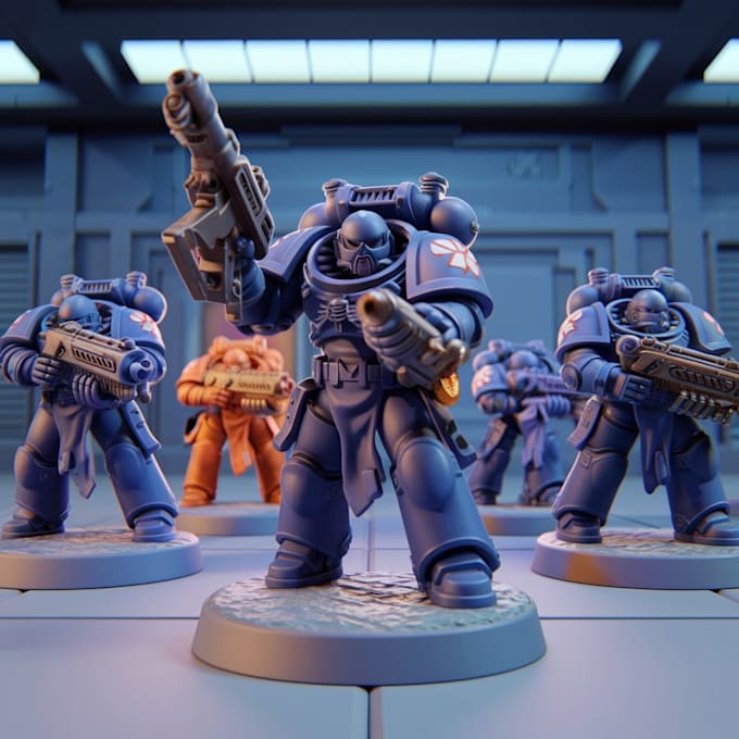 Gig Preview - Create warhammer 40k 3d model, sculpt action figures, tabletop games design xgen