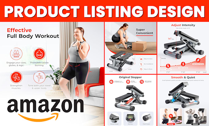 Gig Preview - Design amazon listing images, infographics, product image editing