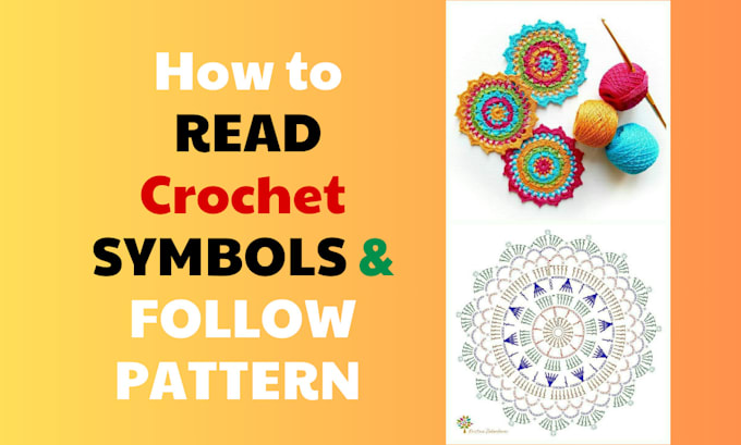 Gig Preview - Teach you how to read crochet symbols and follow a pattern