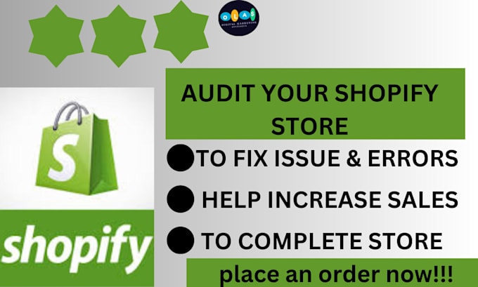 Gig Preview - Audit, review, and analyze your shopify store to boost your sales