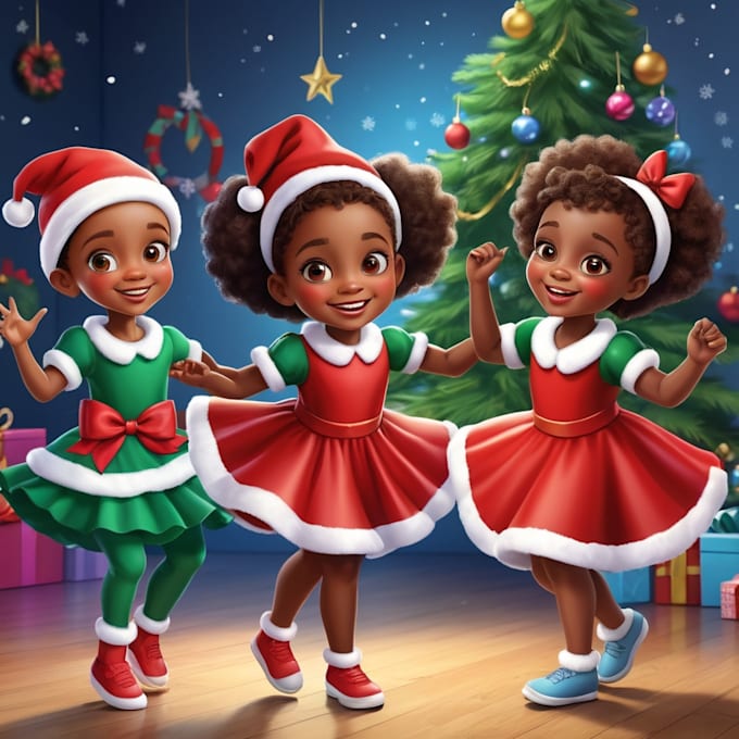 Gig Preview - Illustrate 3d children book illustration and african american children story