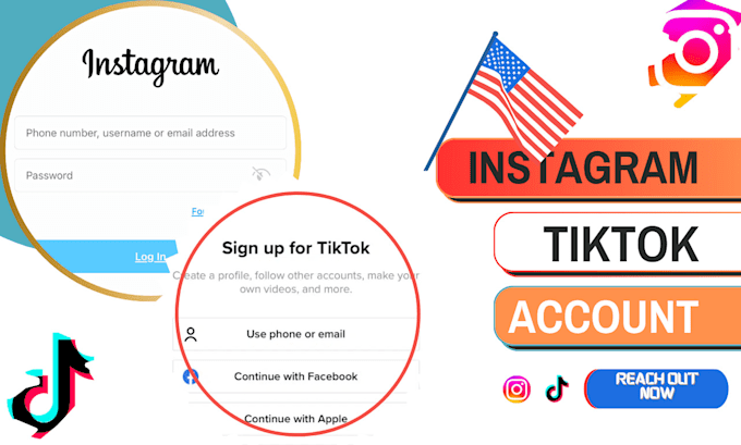 Gig Preview - Create USA tiktok account,US tiktok instagram account tiktok, instagram USA