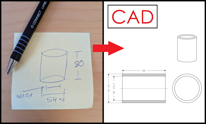 Gig Preview - Convert image or handdrawn sketch to cad and PDF