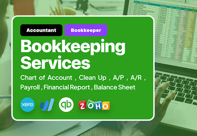 Gig Preview - Do bookkeeping in quickbooks online, xero, wave, zoho books