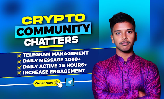 Gig Preview - Be your telegram crypto group admin,moderator, hype manage