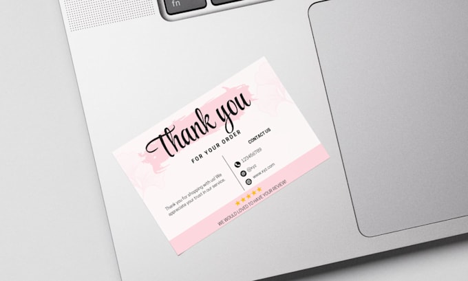 Gig Preview - Design a unique business thank you card