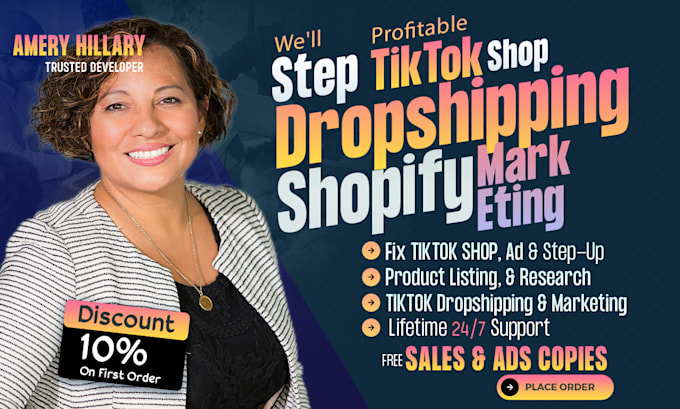 Gig Preview - Setup tik tok shop, tiktok dropshipping, facebook shop for shopify marketing